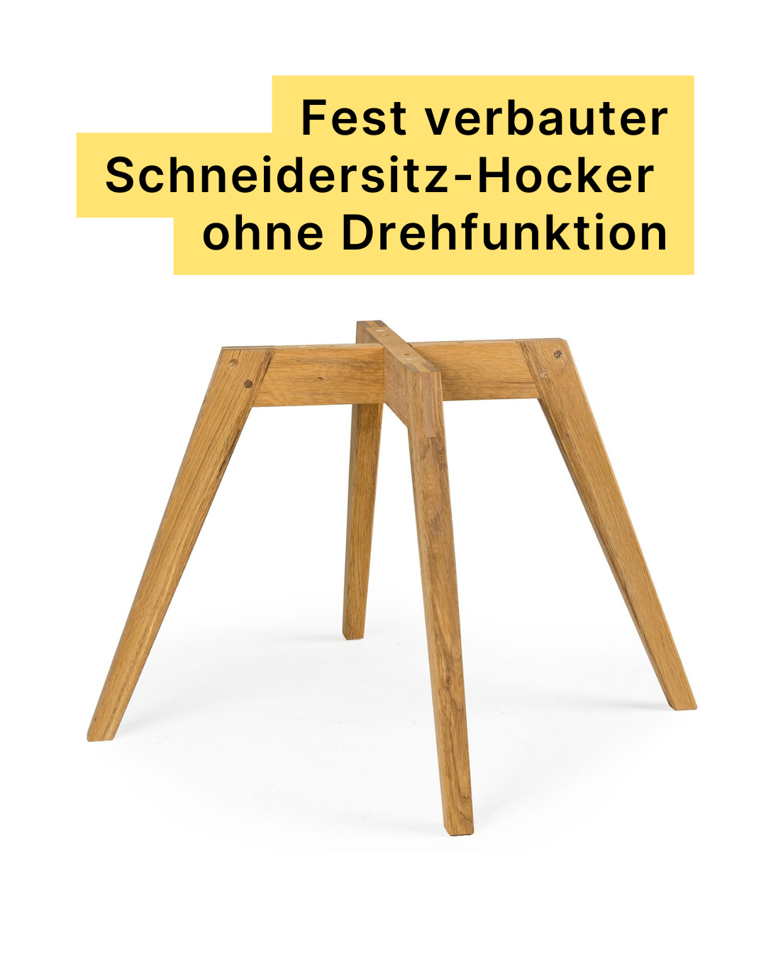Stuhl für den Schneidersitz ohne Drehfunktion